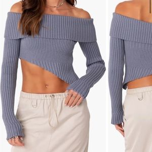 Edikted off the shoulder asymmetrical top